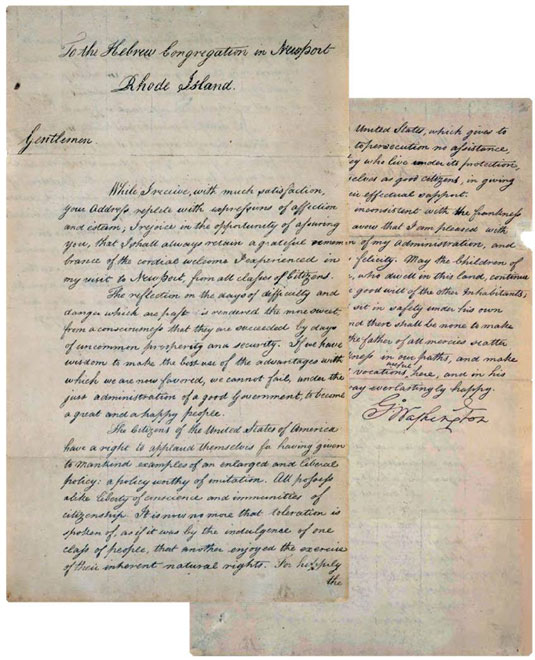 George Washington Letter to the Jewish Congregation of Newport